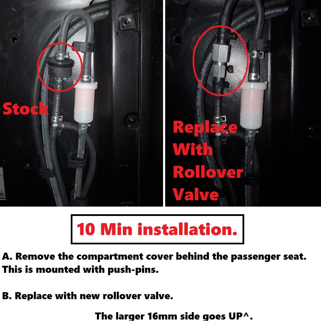 Kawasaki KRX 1000 Fuel Tank Vent, Breather, Rollover Valve [krx06 3.01